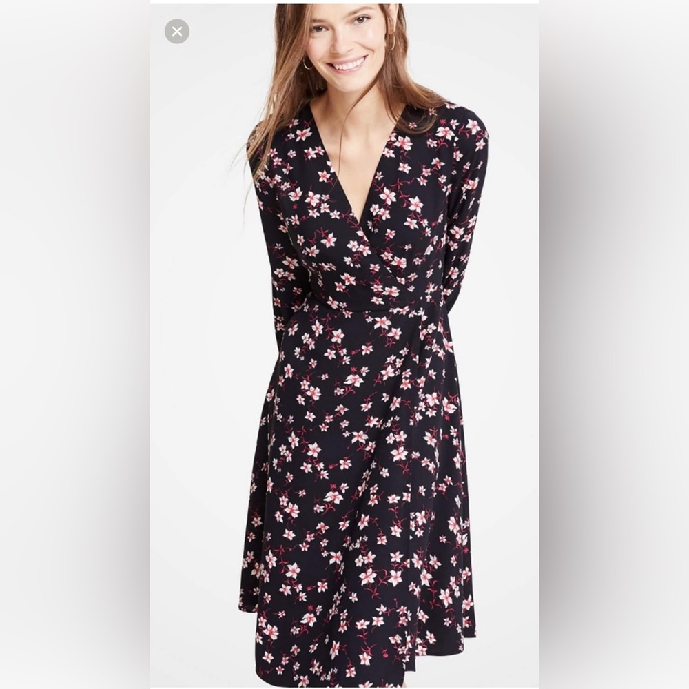 Ann Taylor Faux Wrap Dress, Size 10